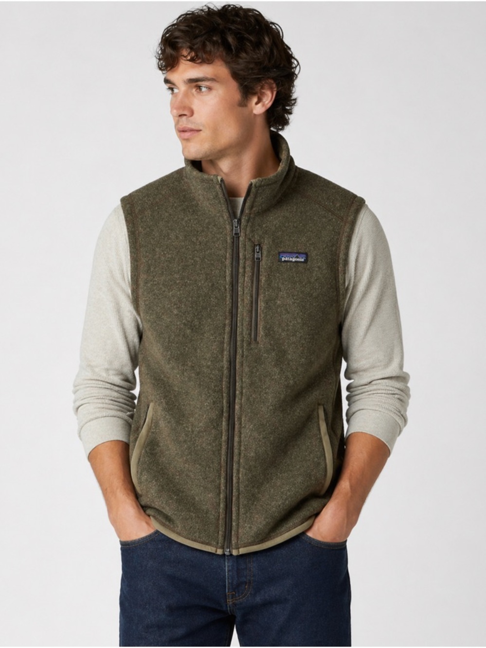 Patagonia Better Sweater Mens Vest in  Sage Khaki - Size XL